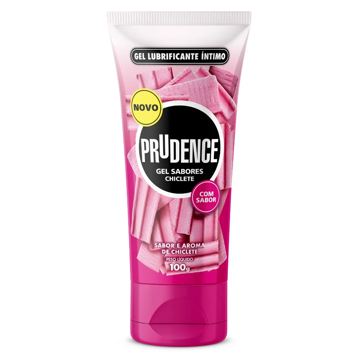Lubrificante Íntimo Prudence 2 em 1 Gel e Massagem Sabor Chiclete 100g