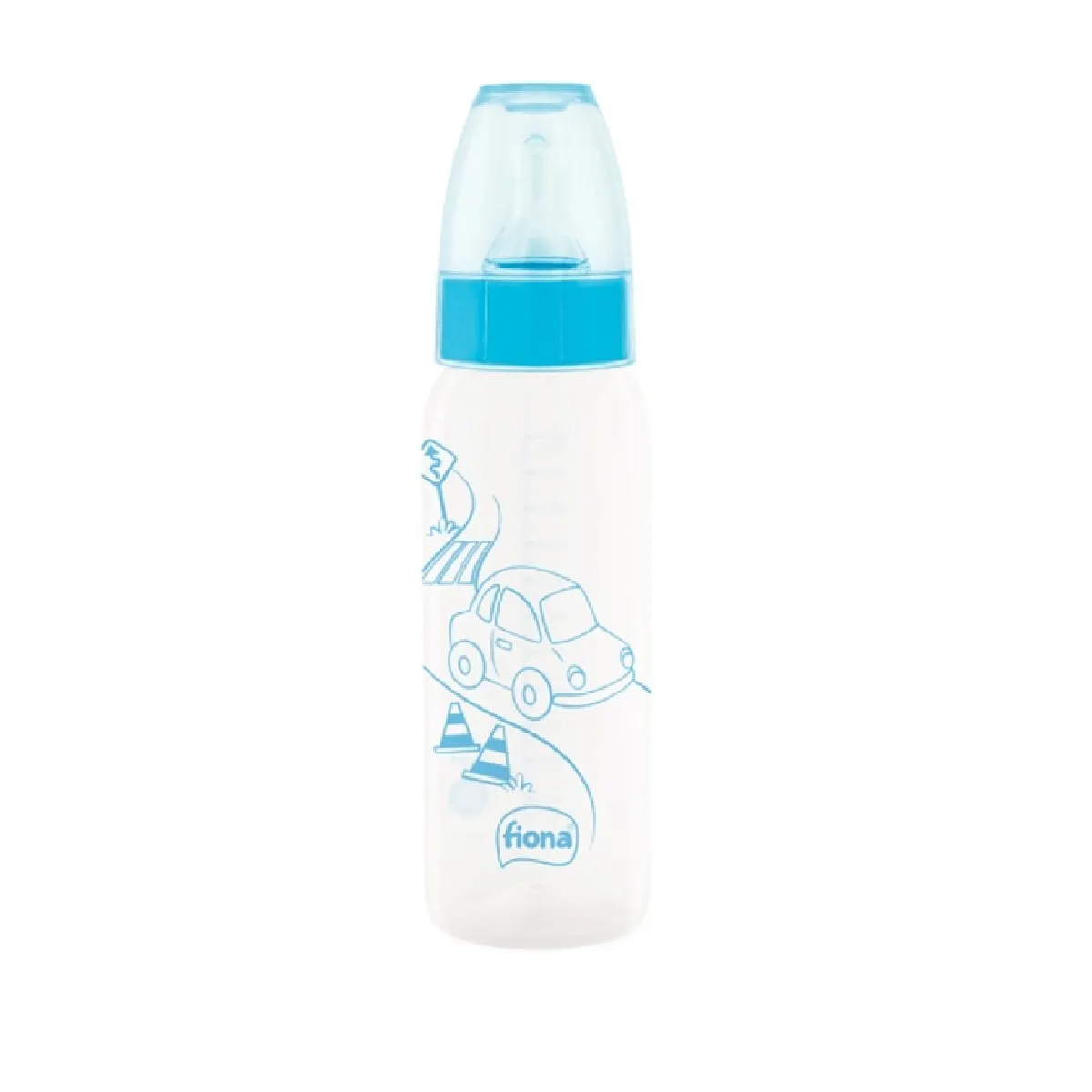 Mamadeira Fiona Clássica Silicone Cor Azul 240ml