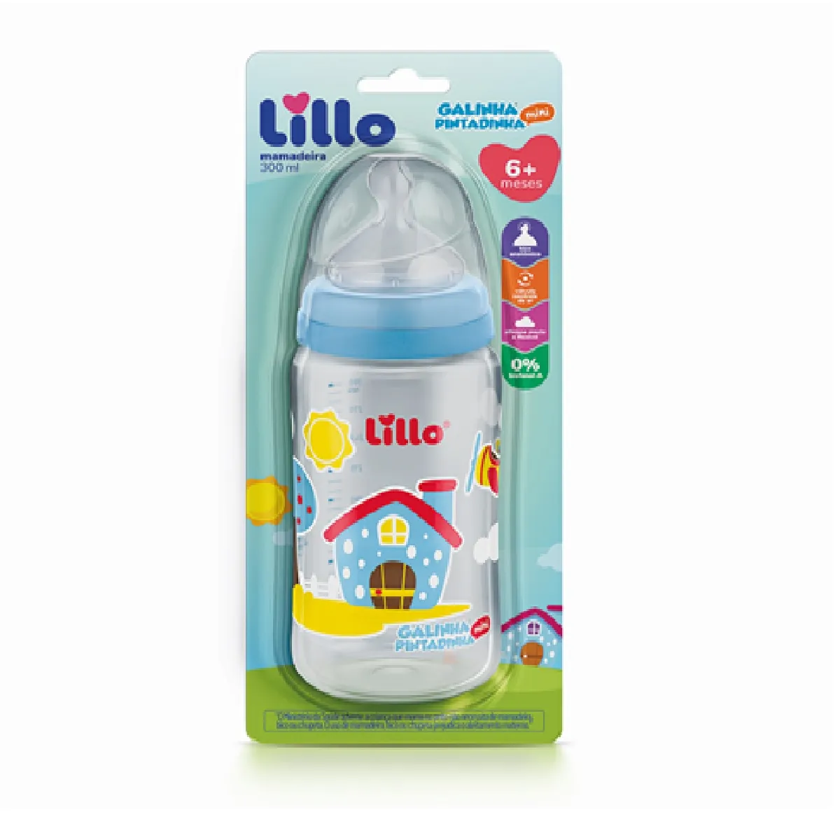 Mamadeira Lillo Galinha Pintadinha 6+ Meses 300ml