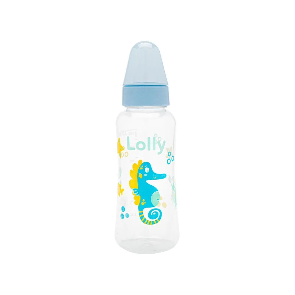 Mamadeira Lolly Kinddy Oceano Redondo +3 meses Azul 250ml 1 Unidade