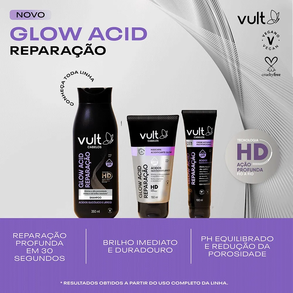 Máscara Acidificante Vult Glow Acid Reparação 150ml — foto 3