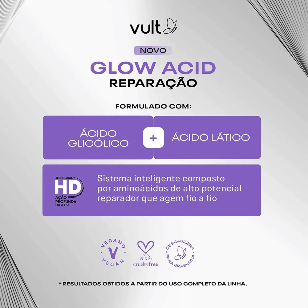 Máscara Acidificante Vult Glow Acid Reparação 150ml — foto 4