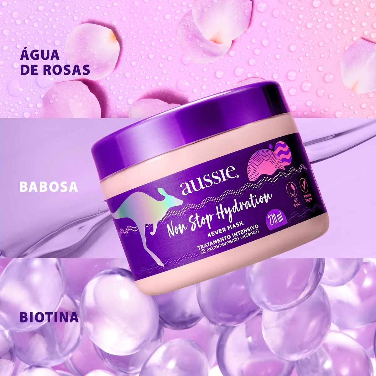 Máscara Capilar Aussie Non Stop Hydration 270ml — foto 3