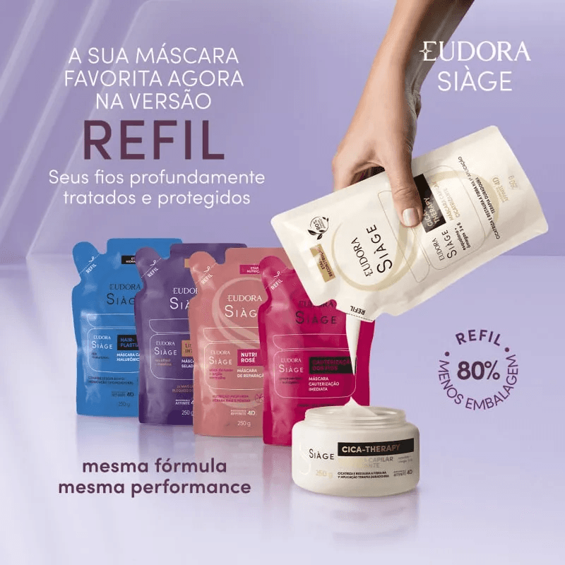 Máscara Capilar Eudora Siàge Cica-Therapy Cicatrizante Refil 250g — foto 3