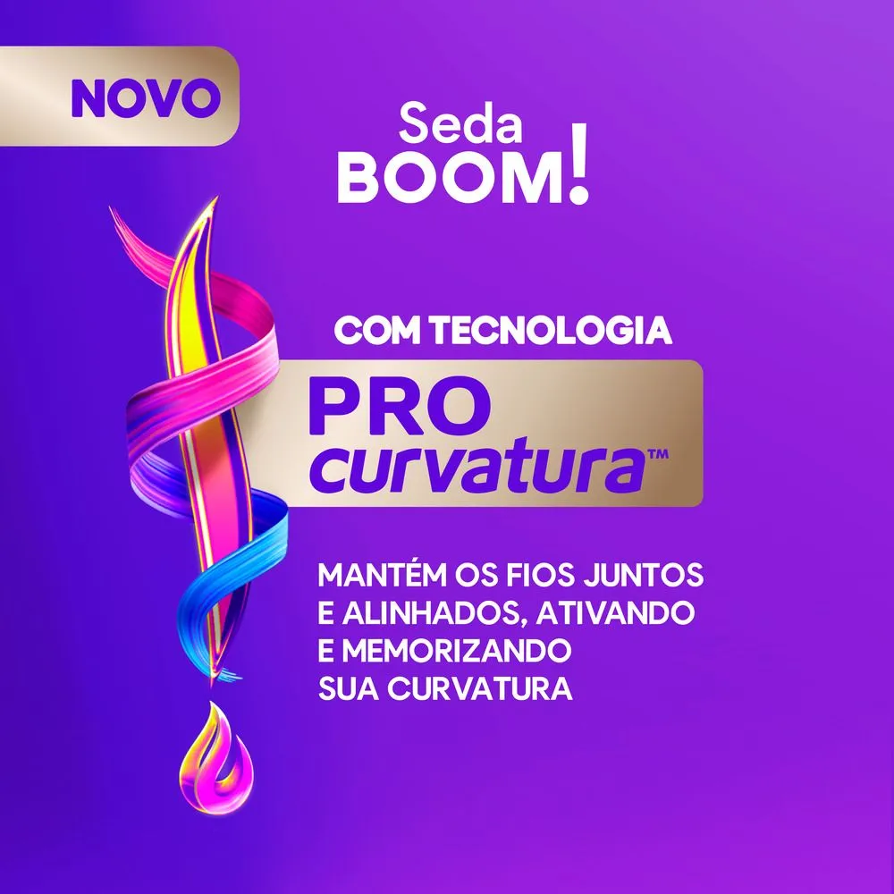 Máscara Capilar Seda Boom Ginga dos Cachos Hidratação Douradora 500g — foto 8