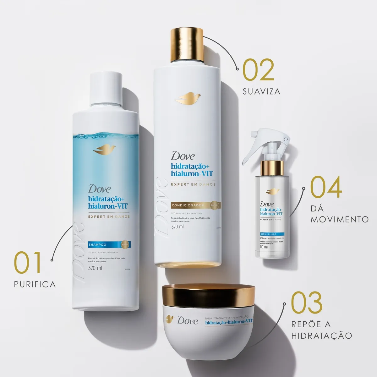 Máscara Dove 2 Em 1 Hidratação + Hialuron-Vit 500g — foto 7