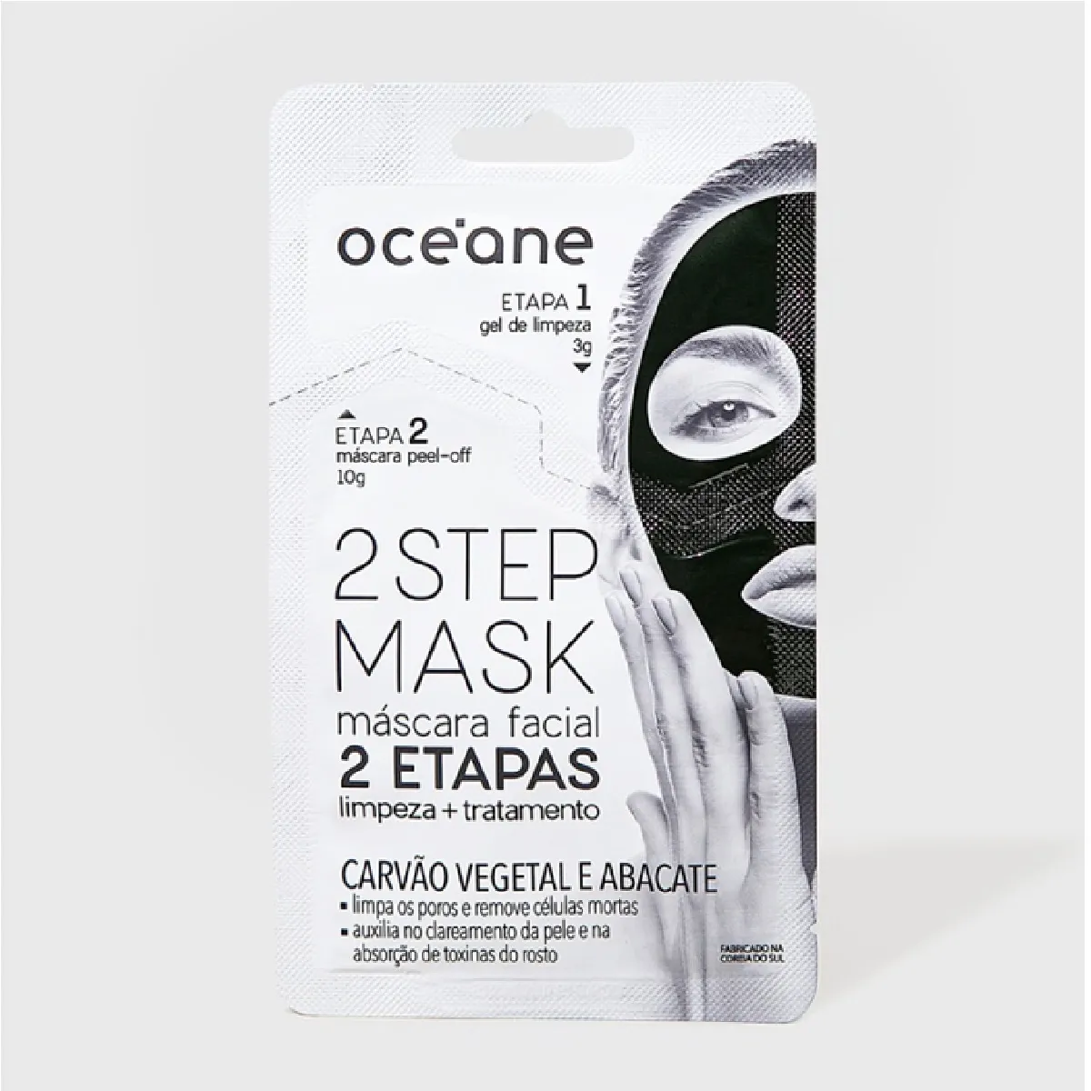 Máscara Facial 2 Etapas Carvão Vegetal E Abacate Oceane 13g