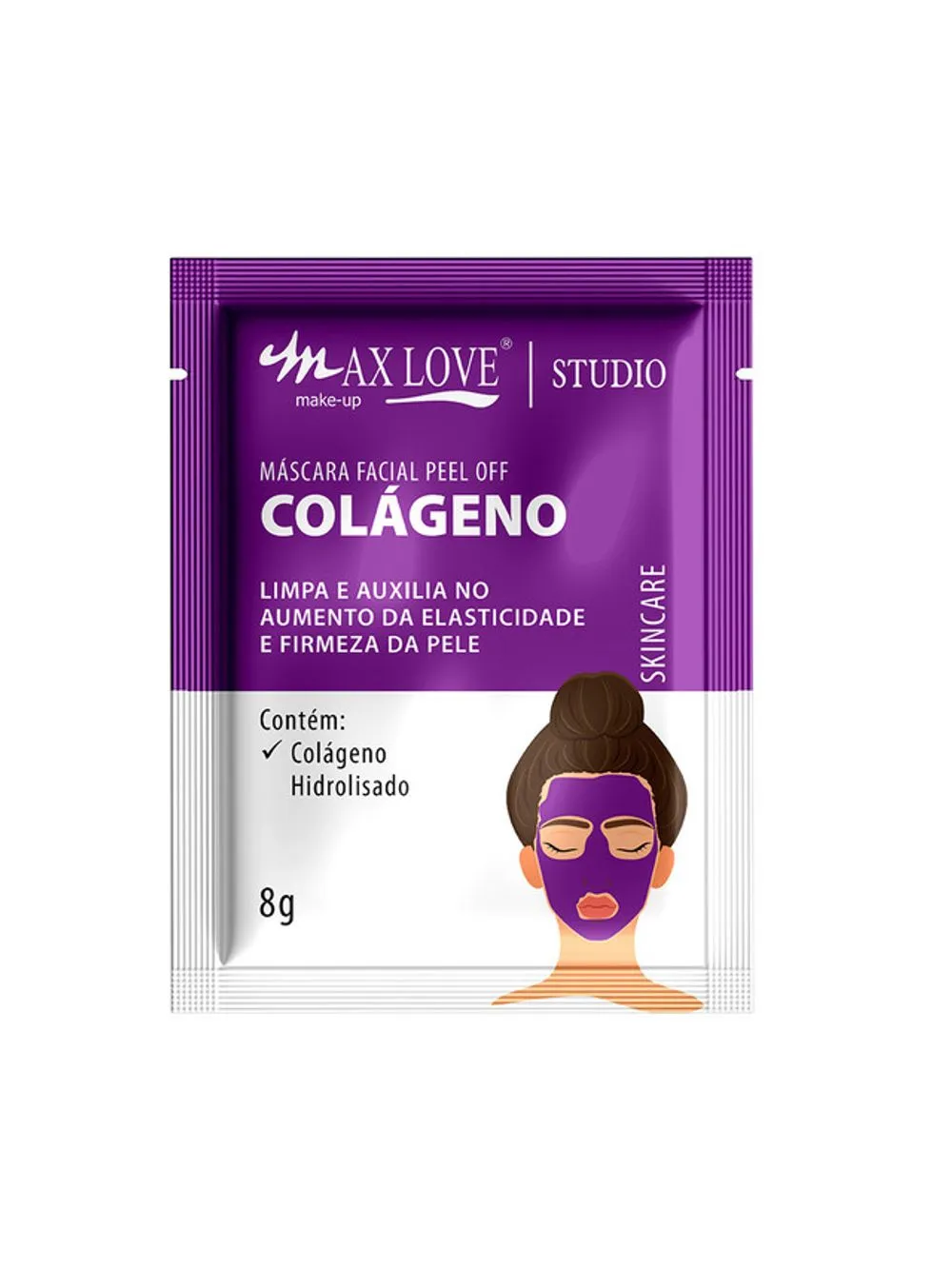 Máscara Facial Peel Off 8g Colágeno Max Love