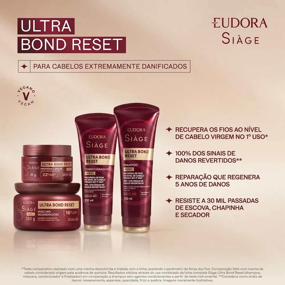 Máscara Regeneradora Eudora Siàge Ultra Bond Reset 250g — foto 4