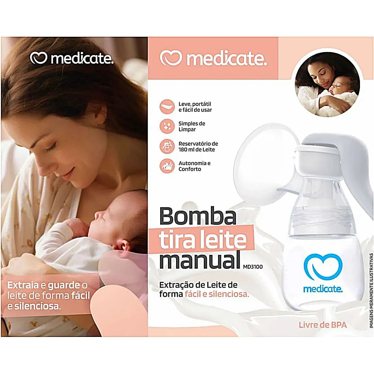 Medicate - Bomba Tira-Leite Materno Manual MD3100 — foto 2