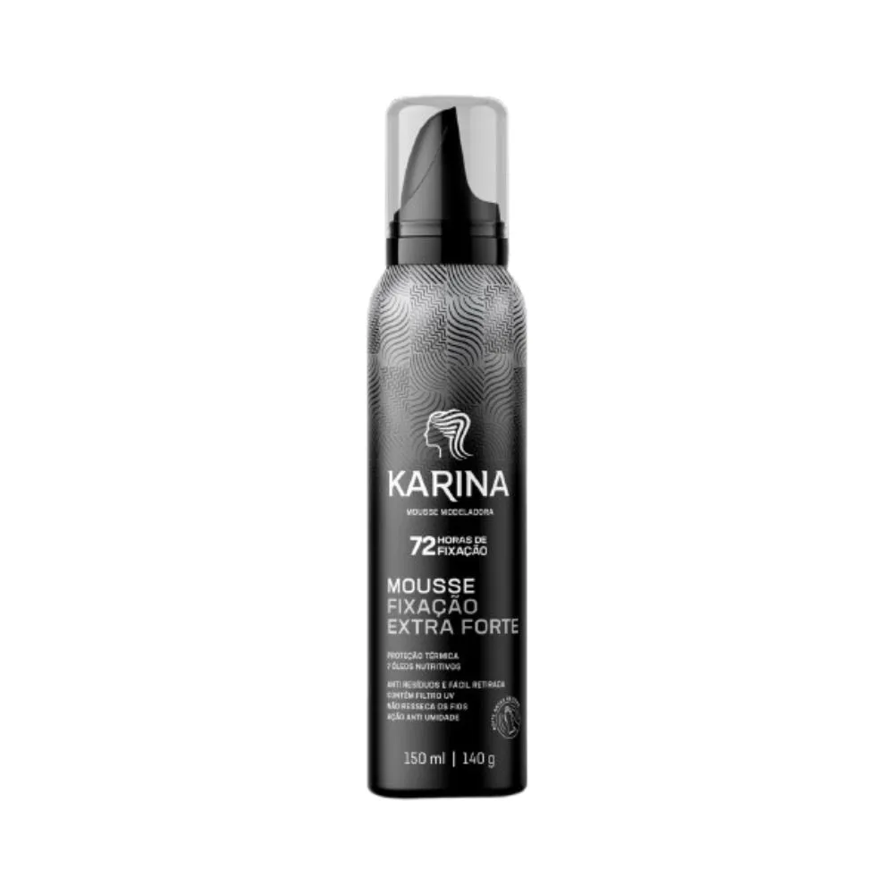 Mousse Modeladora Karina Fixação Extra Forte 72h 150ml