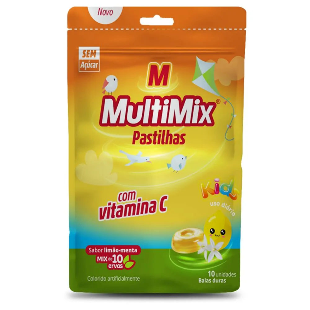 Multimix Gripes E Resfriados Infantil Limão-Menta 10 Balas Duras