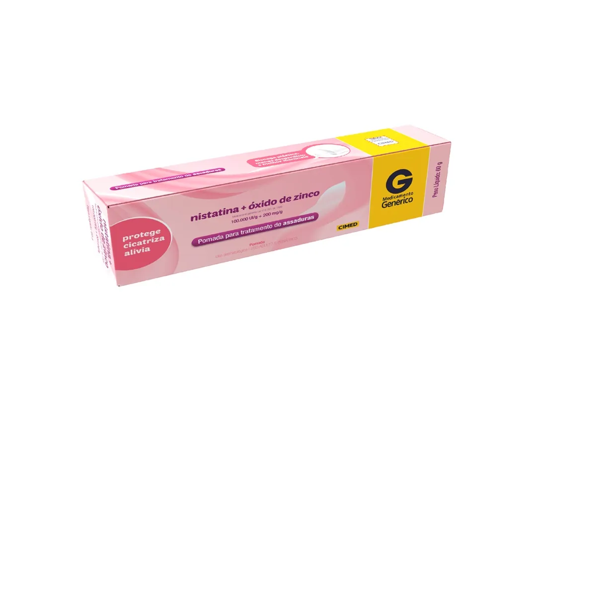Nistatina + Óxido de Zinco Pomada para Assadura 60g Genérico Cimed