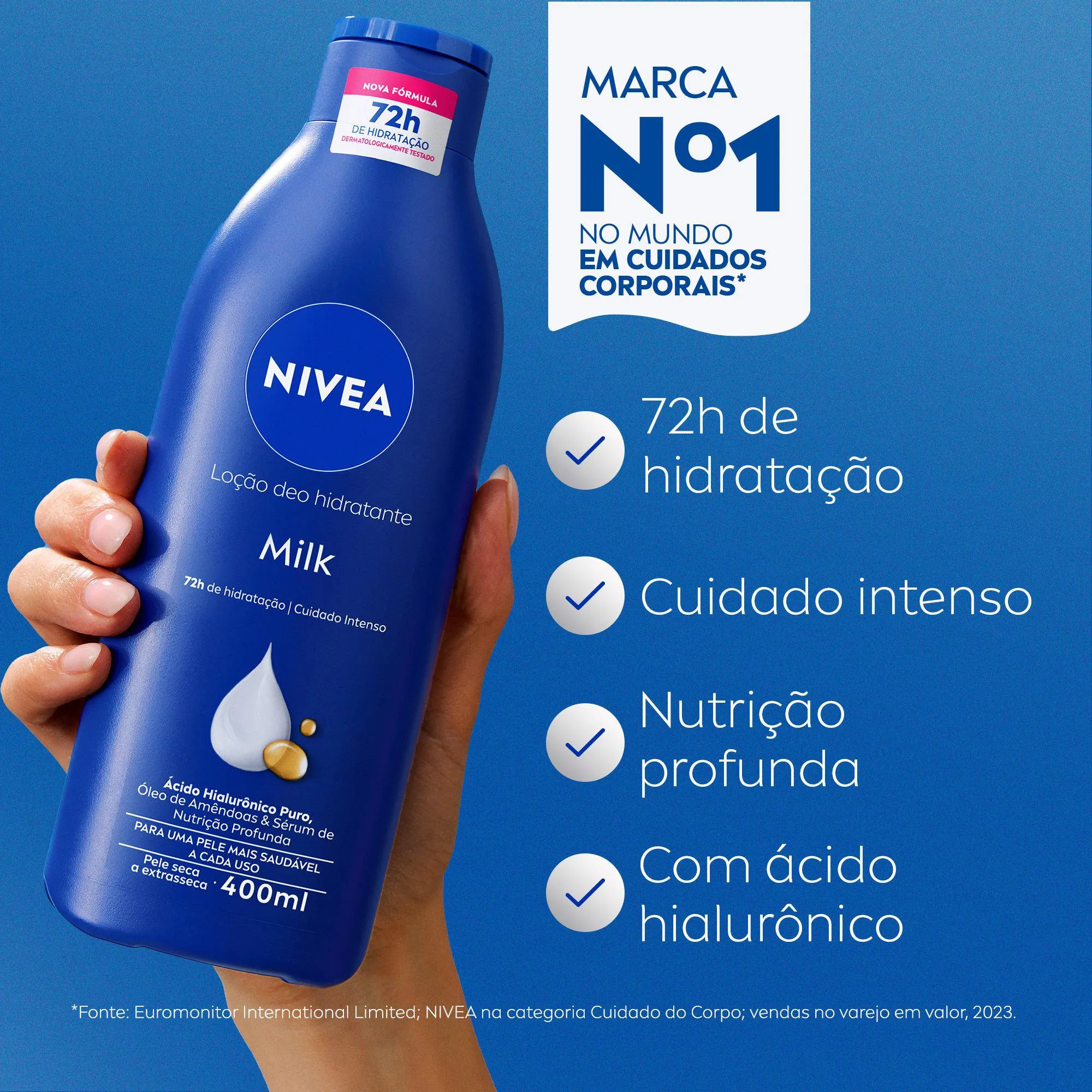 NIVEA Loção Hidratante Milk Pele Seca a Extrasseca 400ml — foto 3