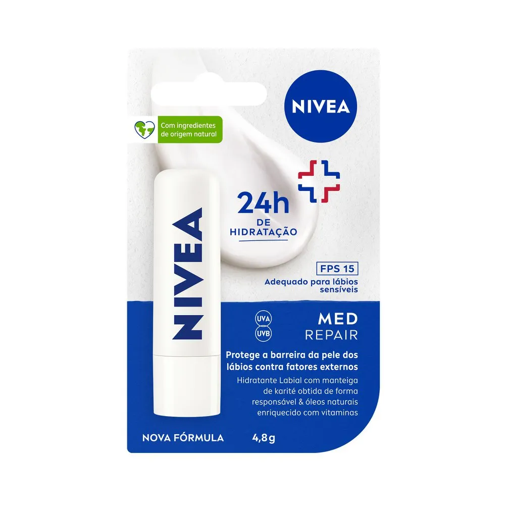 Nivea Protetor Labial Med Repair FPS15 4,8g