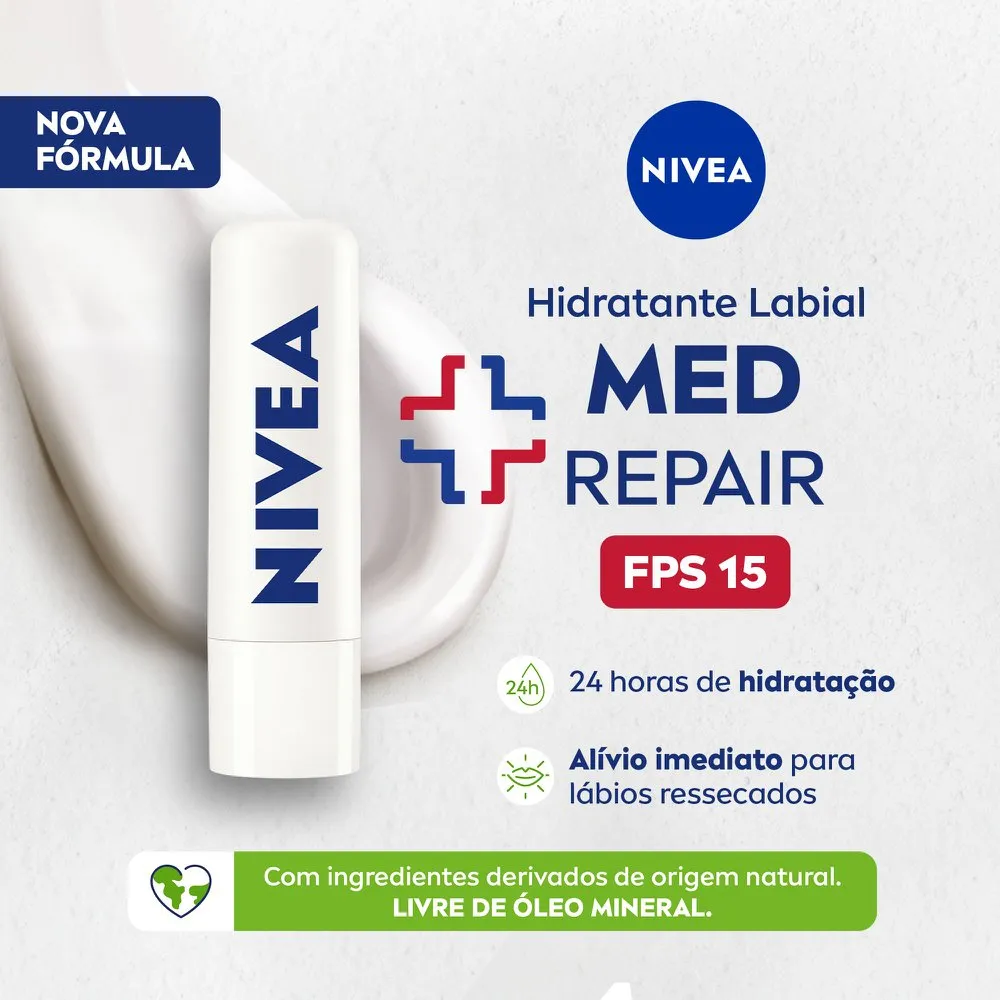 Nivea Protetor Labial Med Repair FPS15 4,8g — foto 2