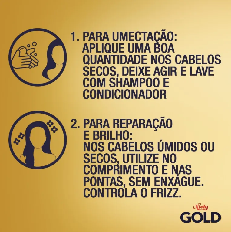 Óleo Capilar Niely Gold Hidratação Milagrosa Água de Coco 100ml — foto 6