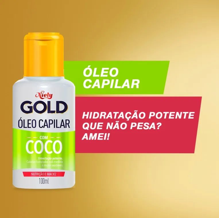 Óleo Capilar Niely Gold Hidratação Milagrosa Água de Coco 100ml — foto 4