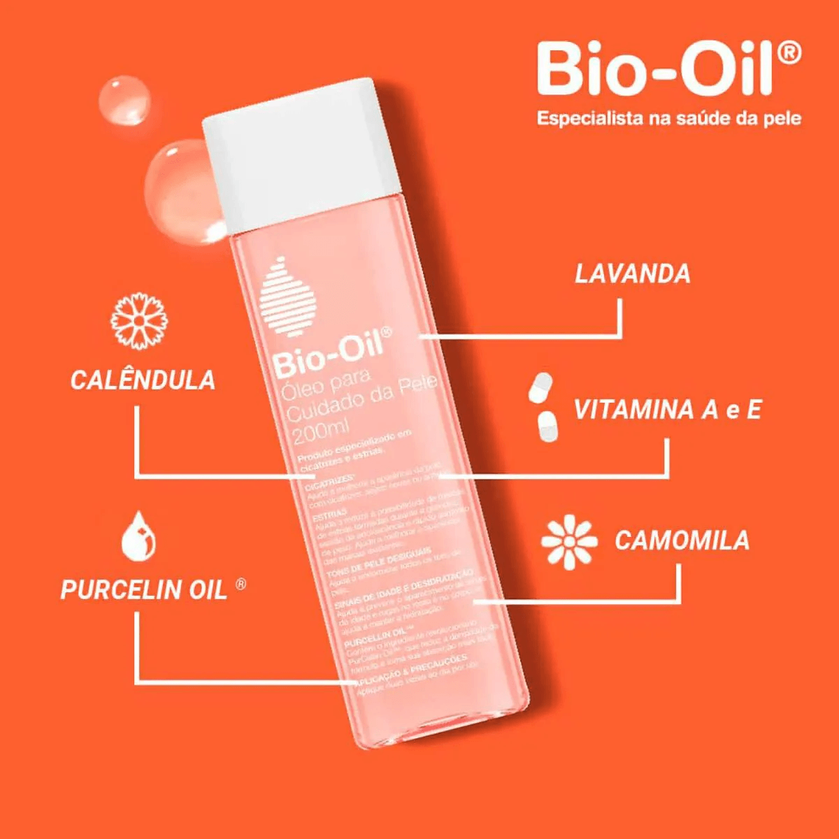 Óleo Corporal Bio-Oil Antiestrias e Cicatrizante 125ml — foto 2