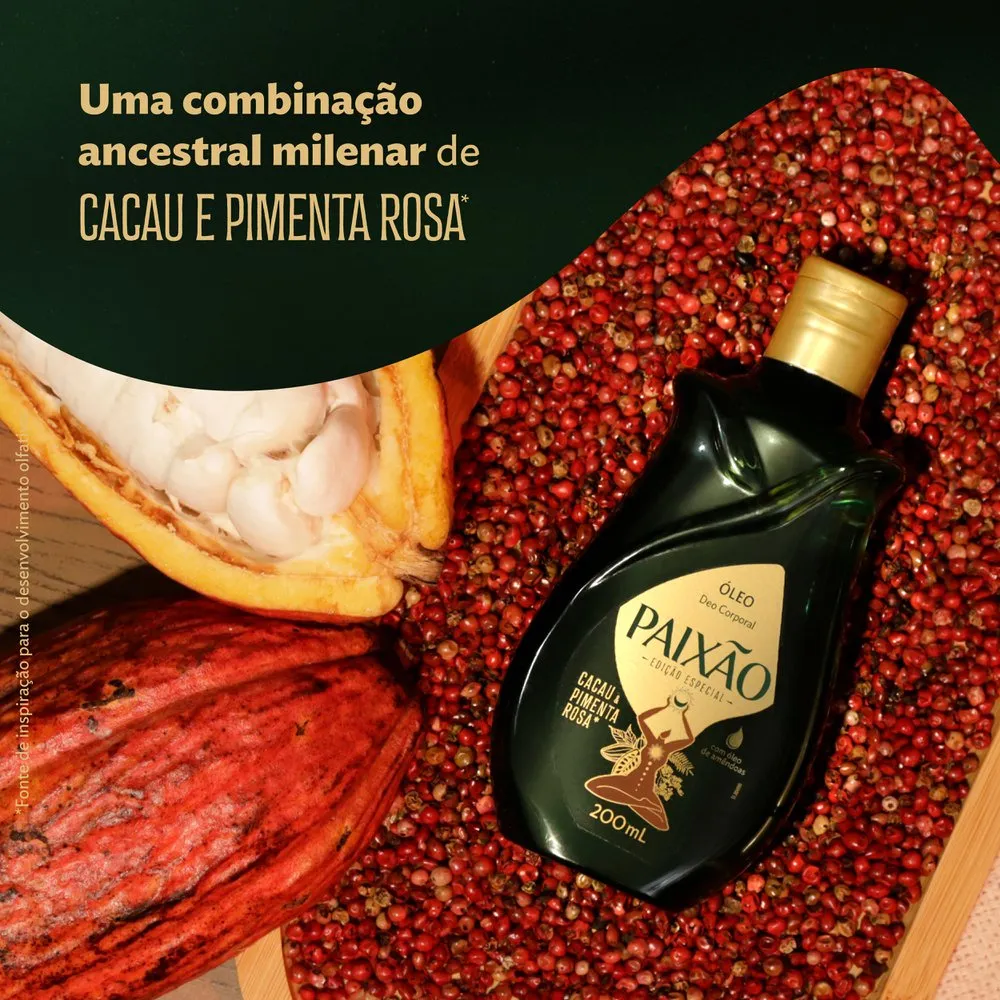 Óleo Corporal Paixão Cacau e Pimenta Rosa 200ml — foto 5