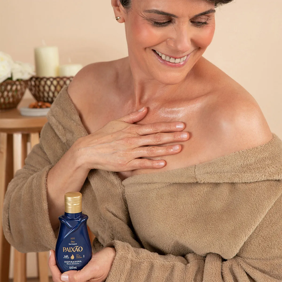 Óleo Corporal Paixão Inspiradora Rosas Brancas 100ml — foto 3