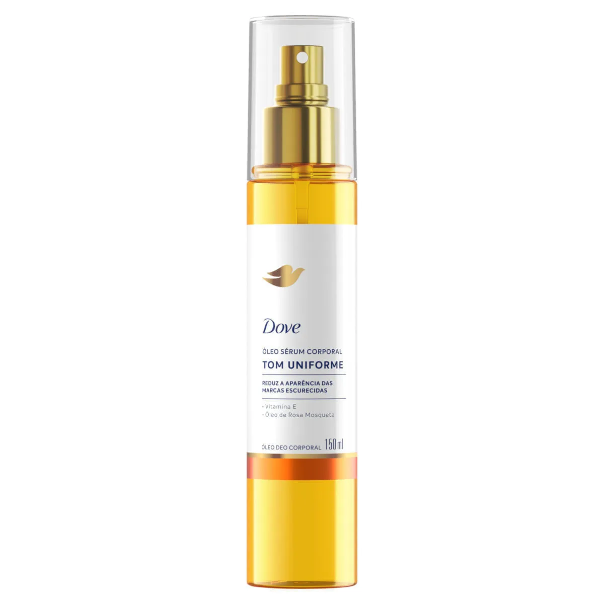 Óleo Corporal Sérum Dove Deo Vitamina E E Óleo De Rosa Mosqueta Tom Uniforme Spray 150ml