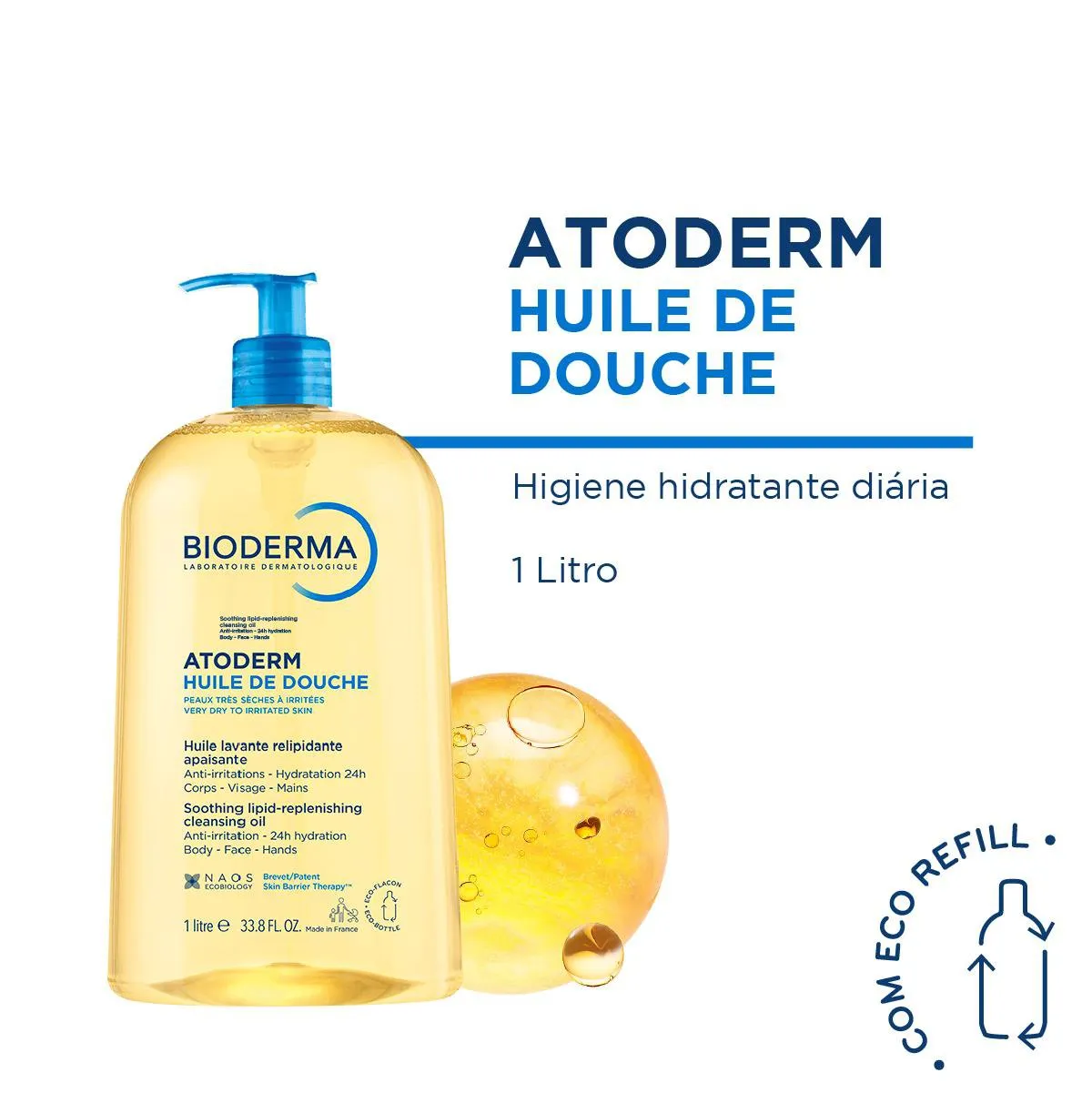 Óleo de Banho Bioderma Atoderm Hidratante 1 Litro — foto 2