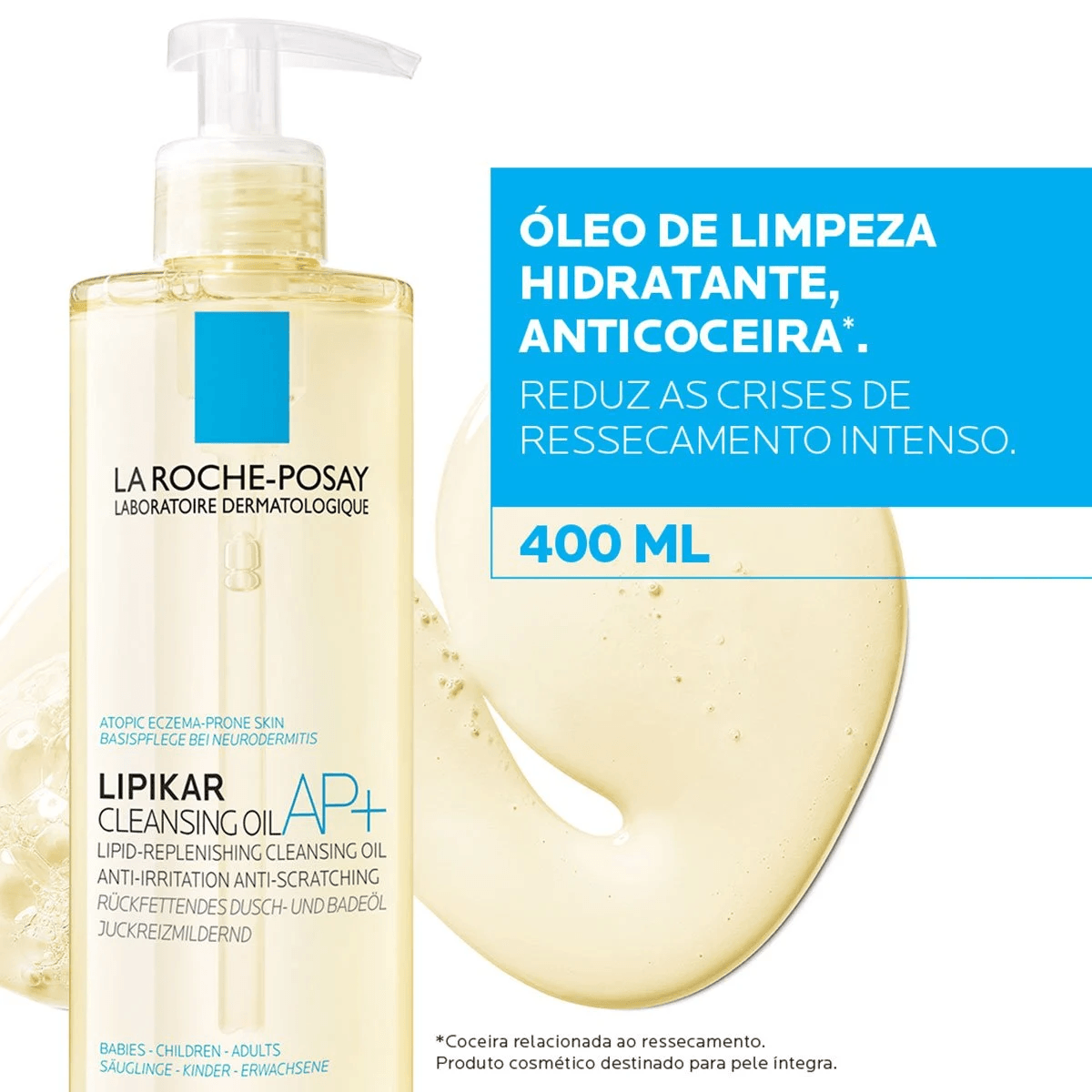 Óleo de Limpeza La Roche-Posay Lipikar AP+ Hidratante 400ml — foto 2