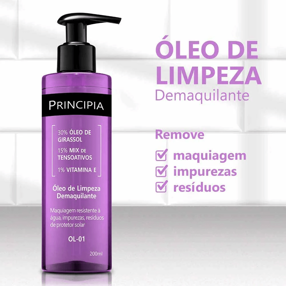 Óleo de Limpeza Principia OL-01 Demaquilante Facial 200ml