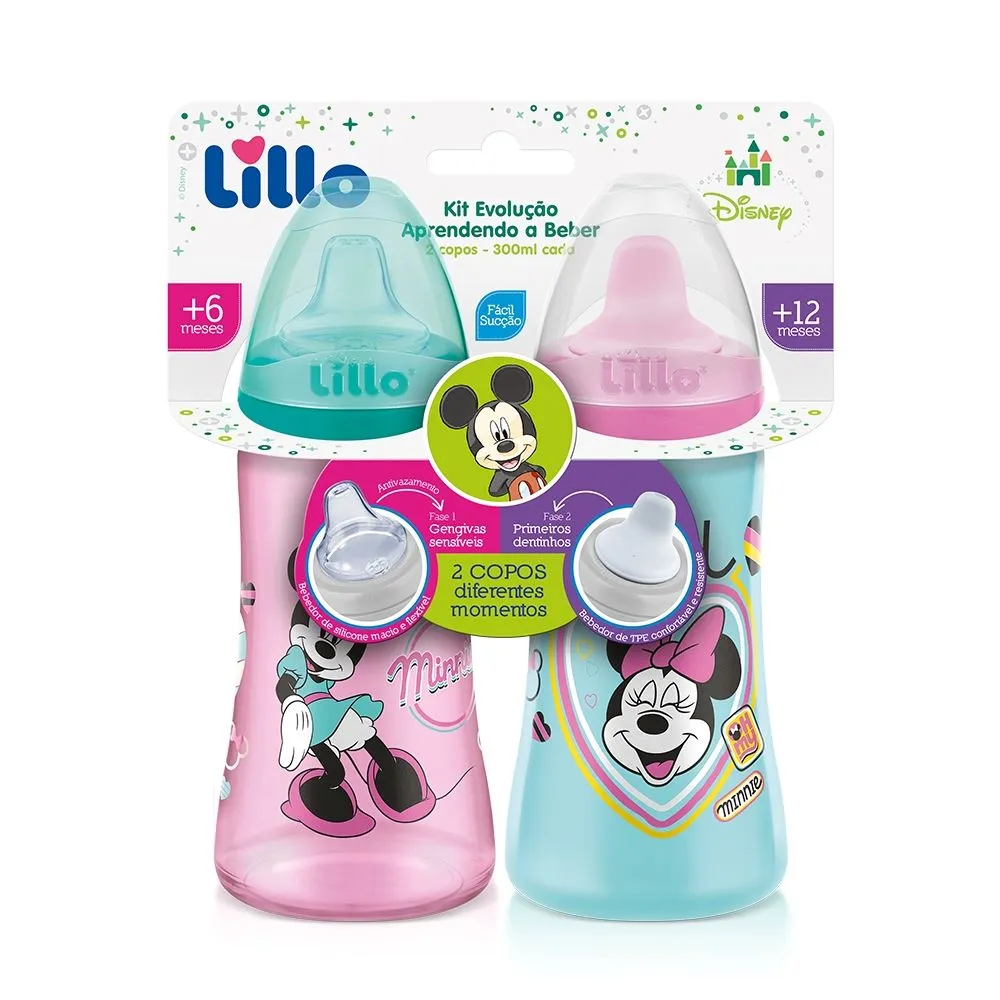 Pack 2 Copos Colors Lillo Disney Menina 2 Unidades