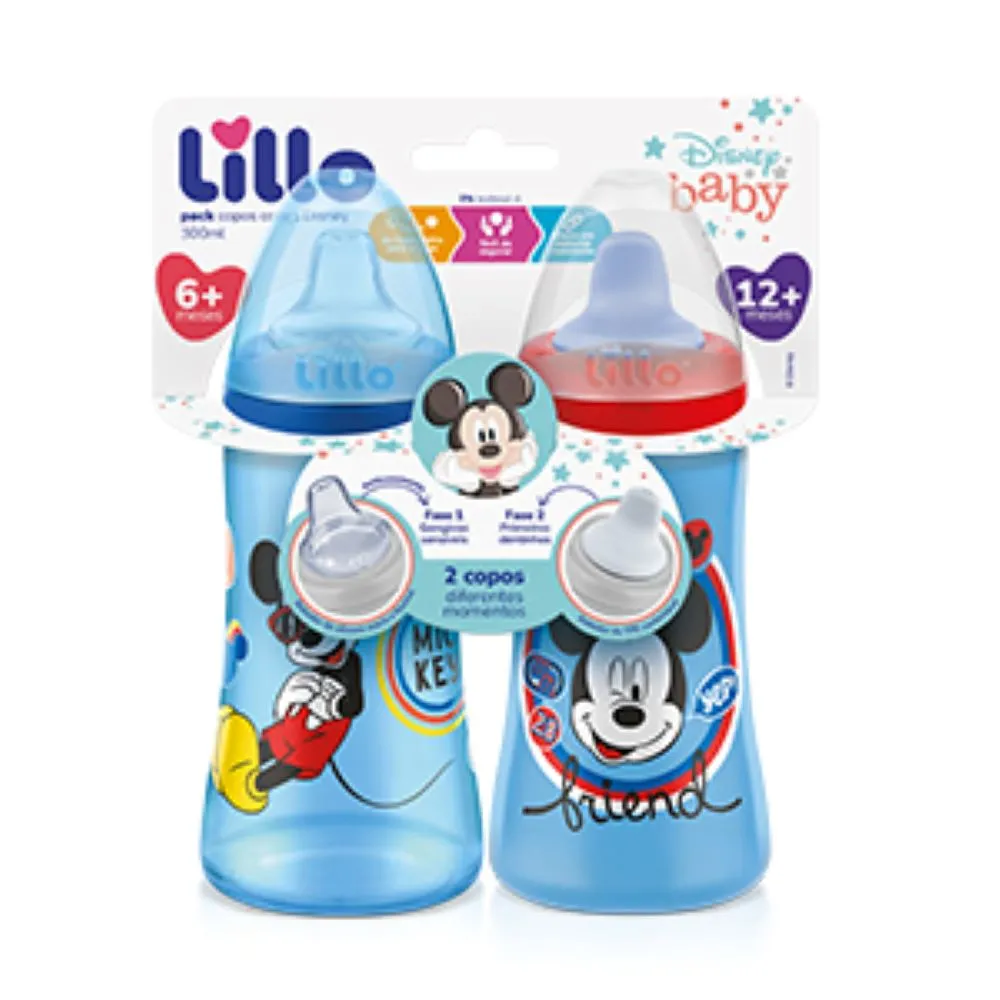 Pack 2 Copos Colors Lillo Disney Menino 2 Unidades