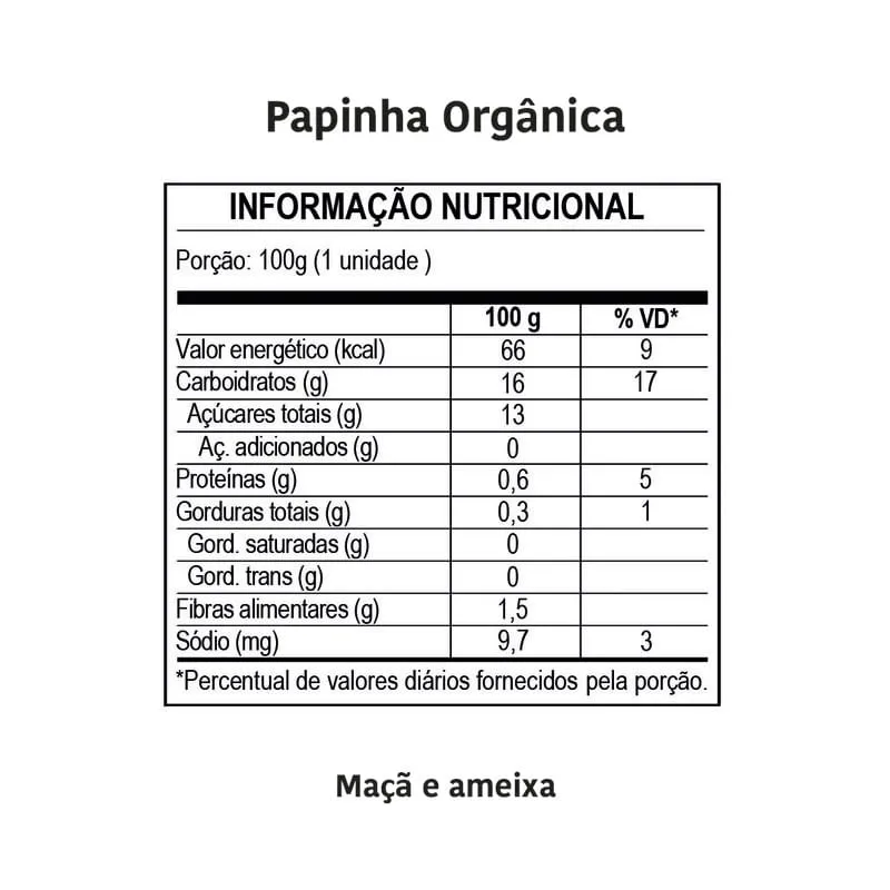 Papinha - Maçã e Ameixa - Papapá 100g — foto 2