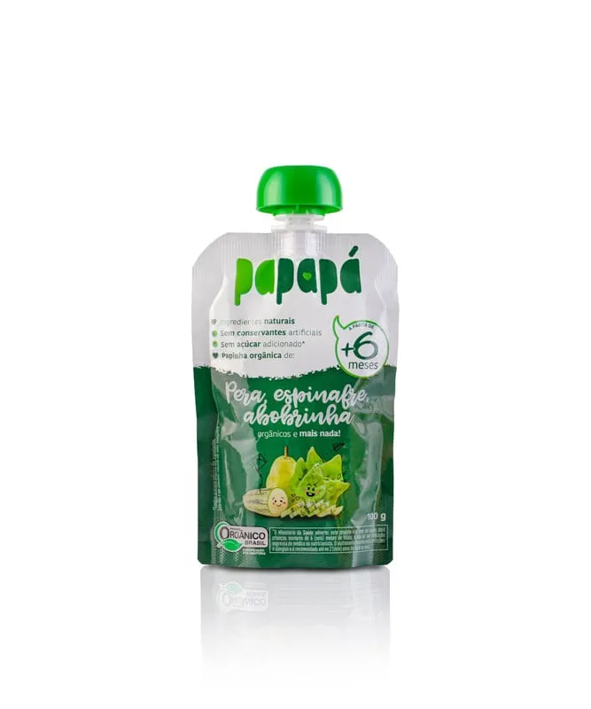 Papinha - Pera, Espinafre e Abobrinha - Papapá 100g
