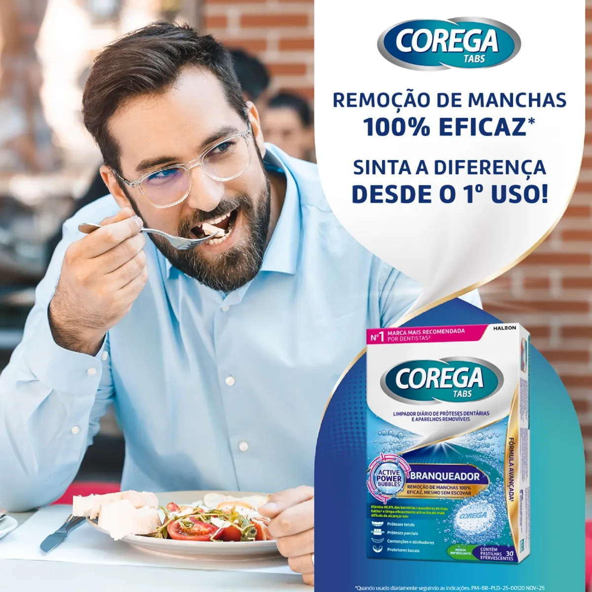 Pastilha de Limpeza Corega Tabs Branqueador 6 Unidades — foto 4