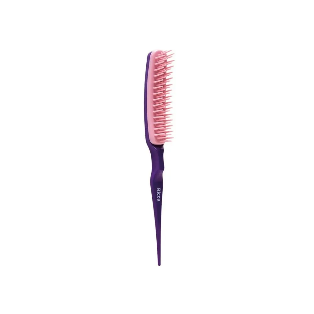 Pente de Cabelo Ricca 1016 para Fitagem Preto e Rosa 1 Unidade