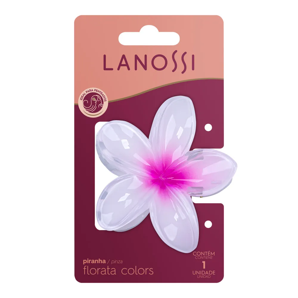 Piranha De Cabelo Lanossi Florata Colors 1 Unidade