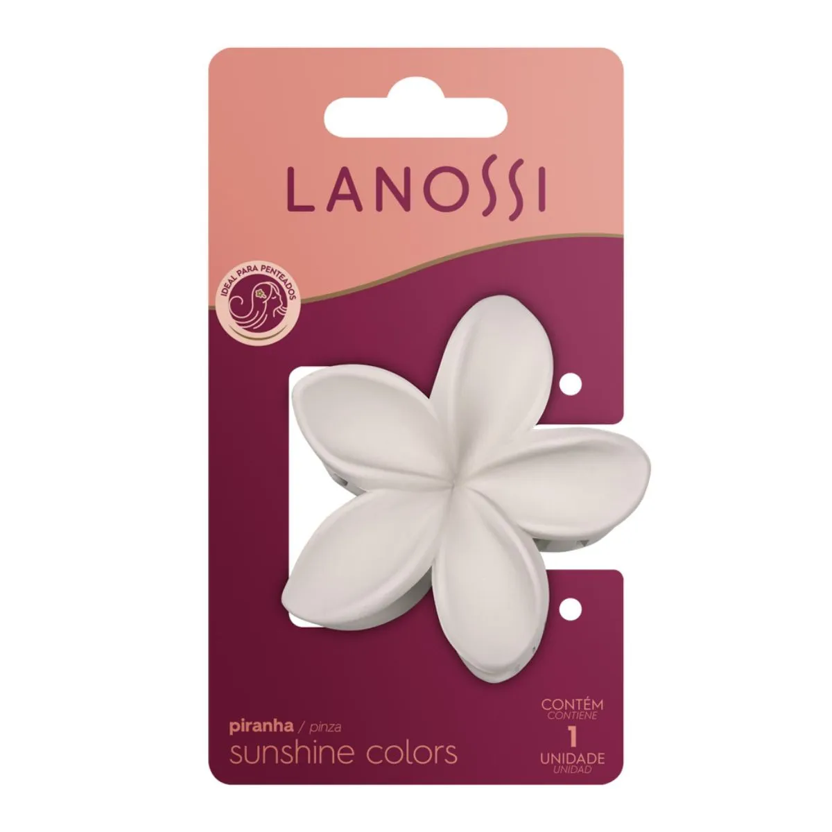 Piranha De Cabelo Lanossi Sunshine Colors 1 Unidade