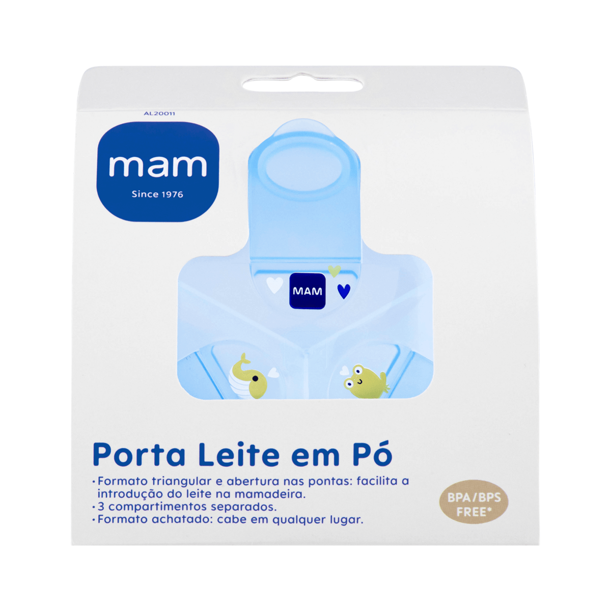 Porta Leite em Pó MAM Boys Milk Powder Box Azul 1 Unidade