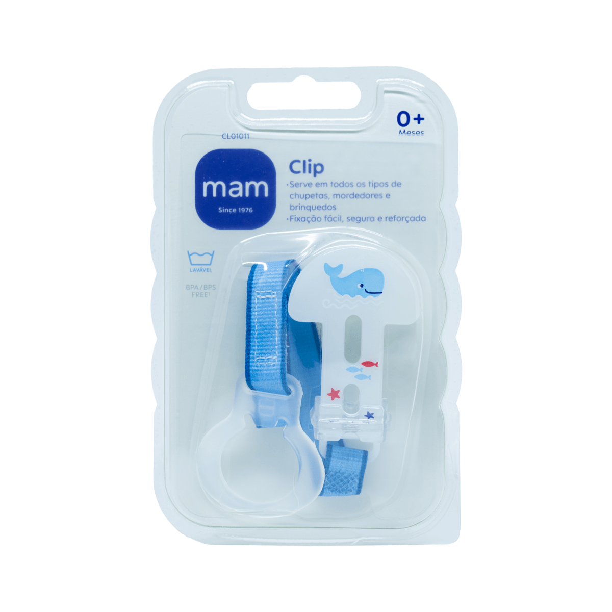 Prendedor de Chupeta MAM Clip Azul 1 Unidade