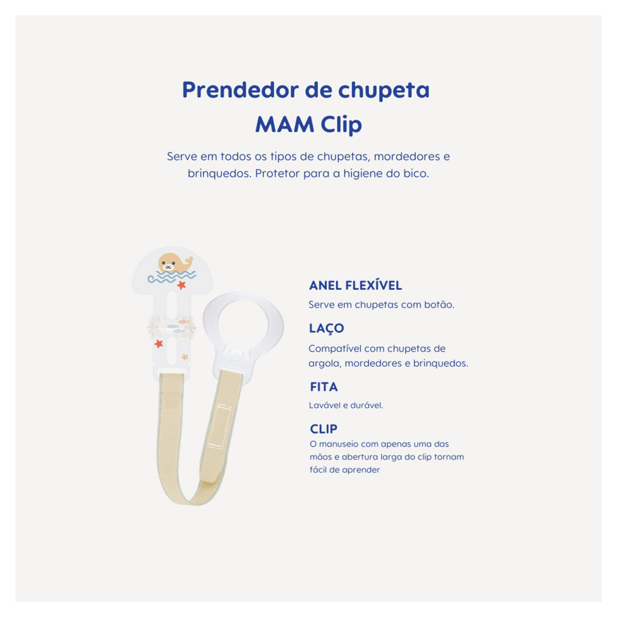 Prendedor de Chupeta MAM Clip Neutro 1 Unidade — foto 4