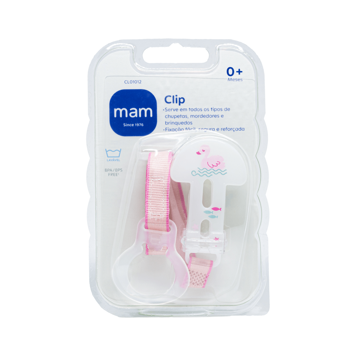 Prendedor de Chupeta MAM Clip Rosa 1 Unidade