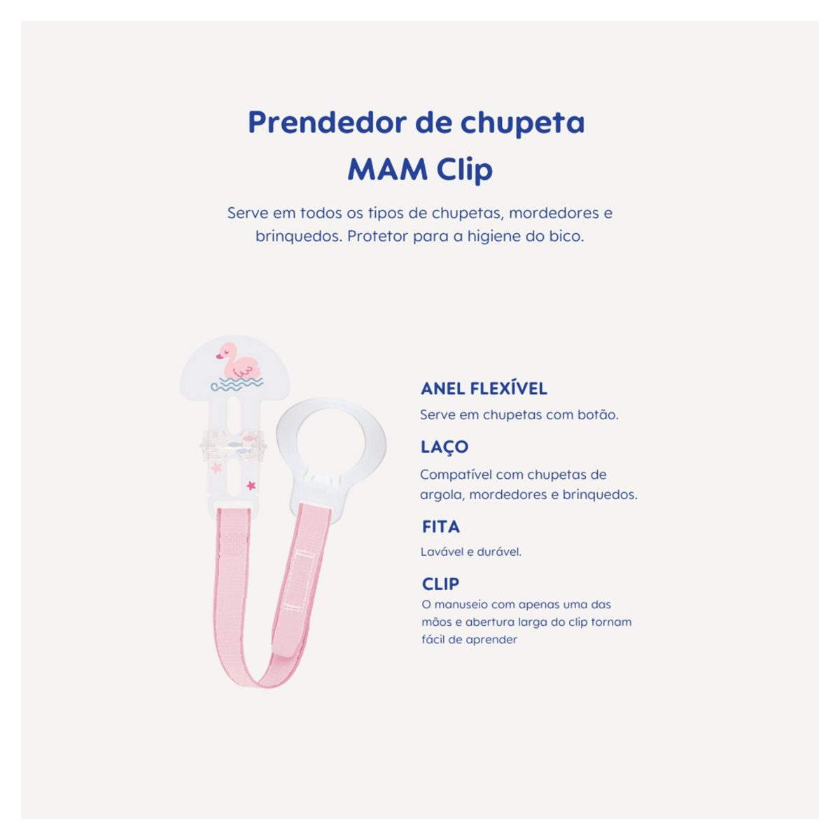 Prendedor de Chupeta MAM Clip Rosa 1 Unidade — foto 5