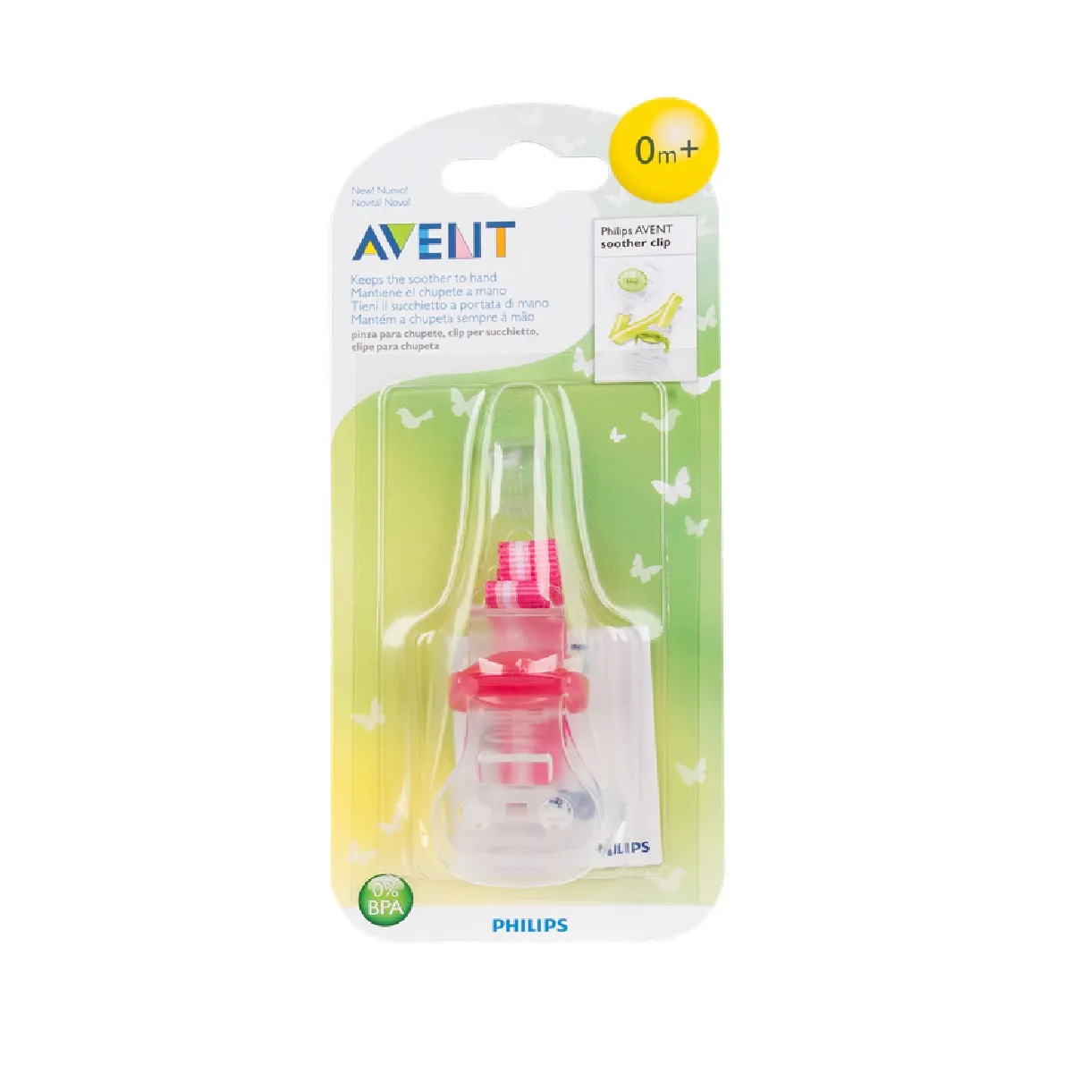 Prendedor de Chupeta Philips Avent Cor Rosa