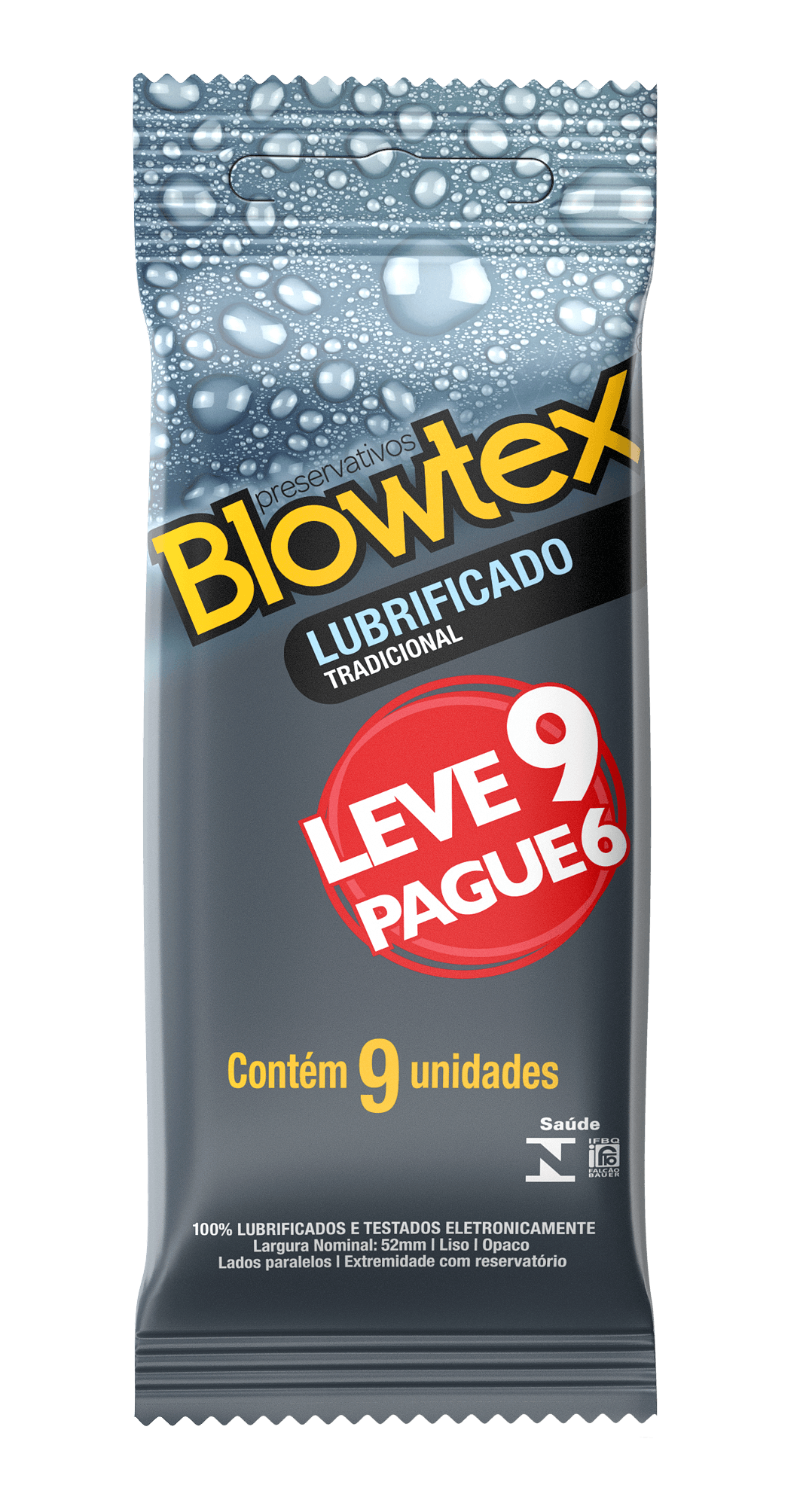 Preservativo Blowtex Tradicional Lubrificado 9 Unidades