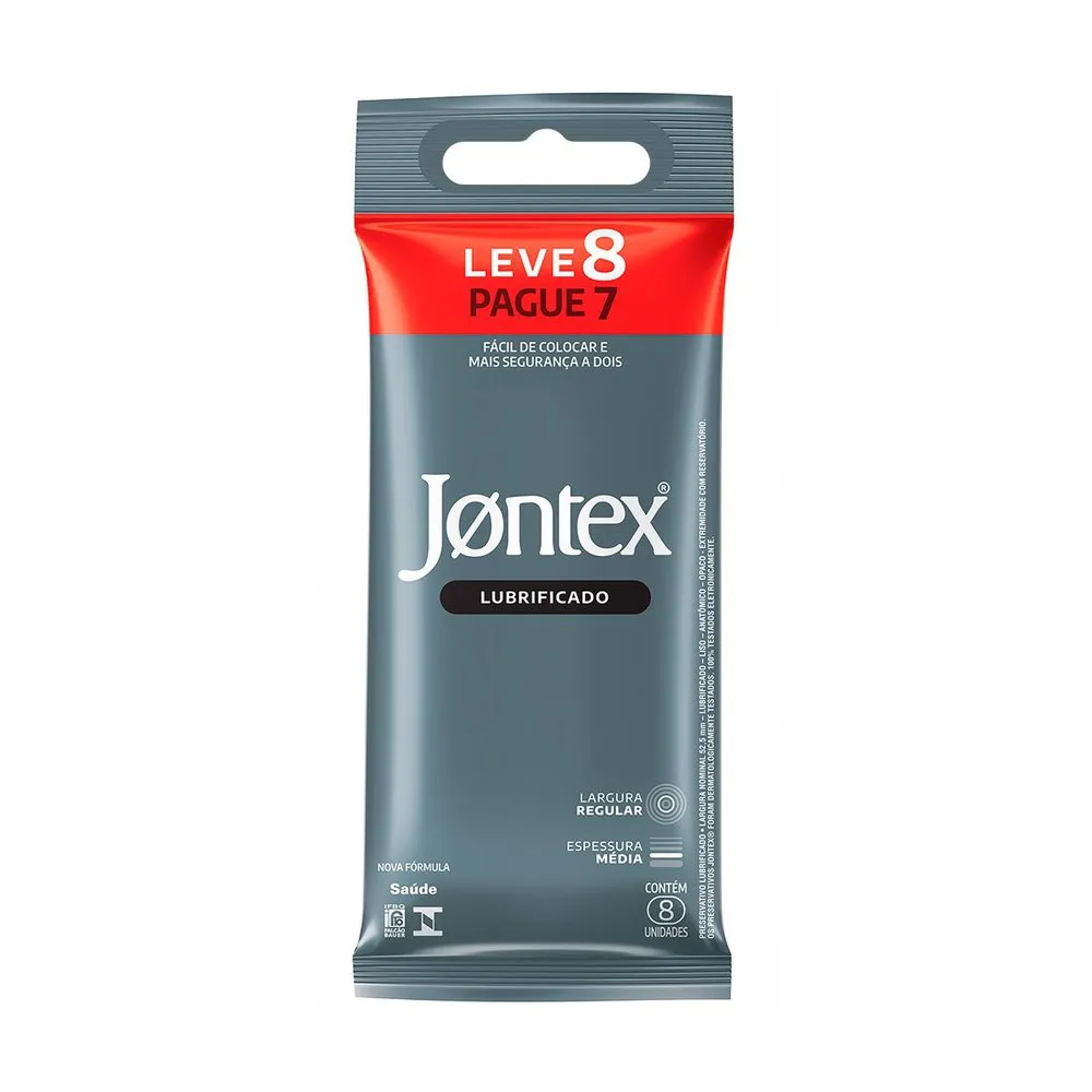 Preservativo Jontex Lubrificado Camisinha Leve 8 Pague 7 Unidades — foto 2