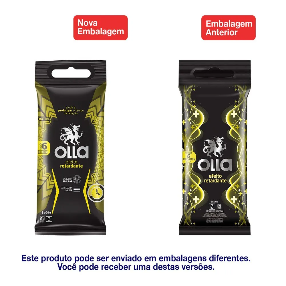 Preservativo Olla Efeito Retardante Lubrificado 6 Unidades — foto 2