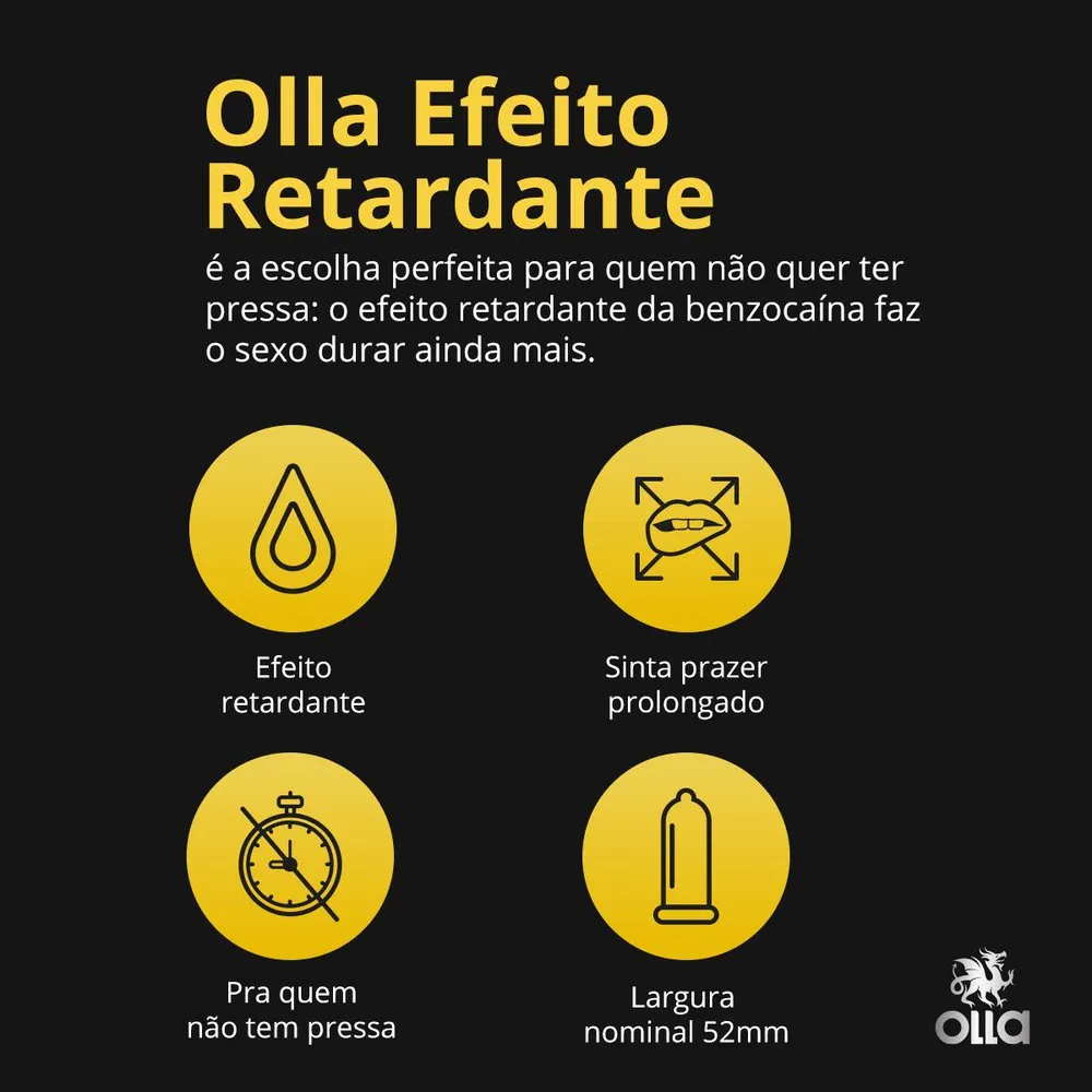 Preservativo Olla Efeito Retardante Lubrificado 6 Unidades — foto 4