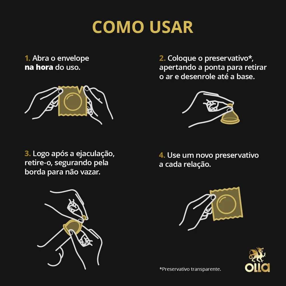 Preservativo Olla Lubrificado 8 Unidades — foto 3
