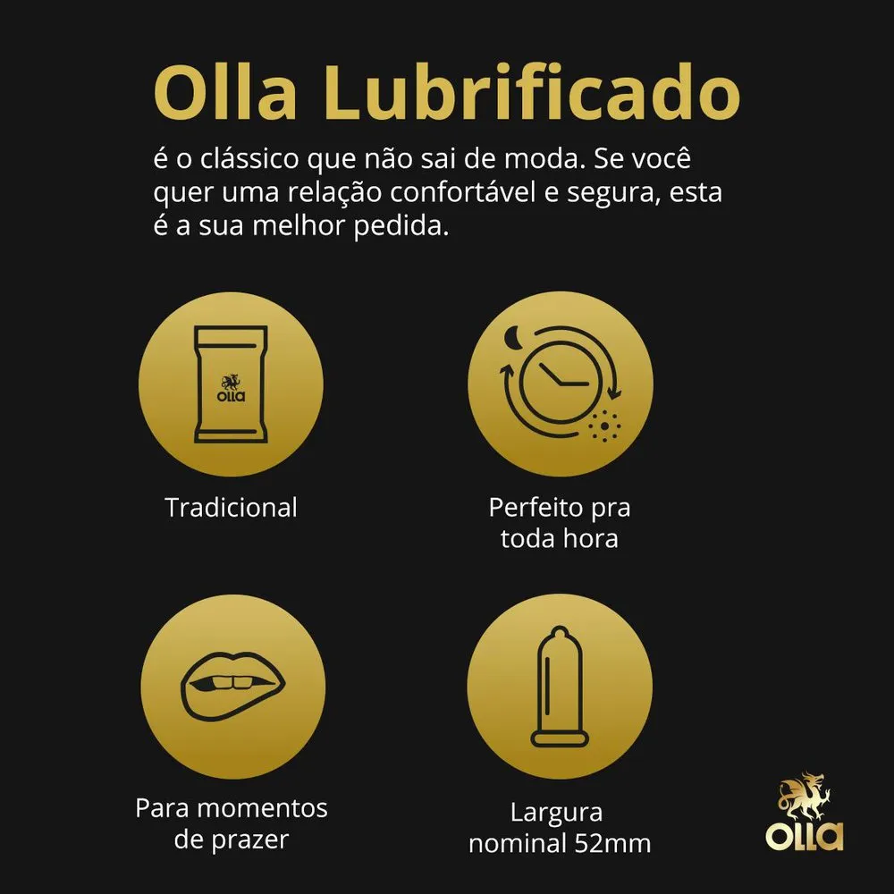 Preservativo Olla Lubrificado 8 Unidades — foto 4
