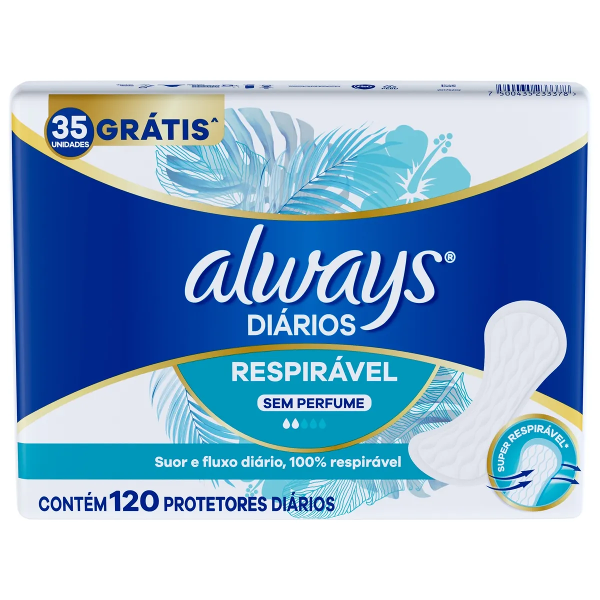 Protetor Diário Always Diários Respirável Sem Perfume 120 Unidades — foto 7